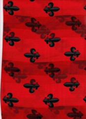 FLEUR DE LIS     SCARVES  RED