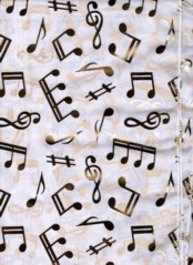 MUSIC NOTES SCARVES  WHITE