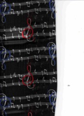 CLEF NOTES  SCARF BLACK