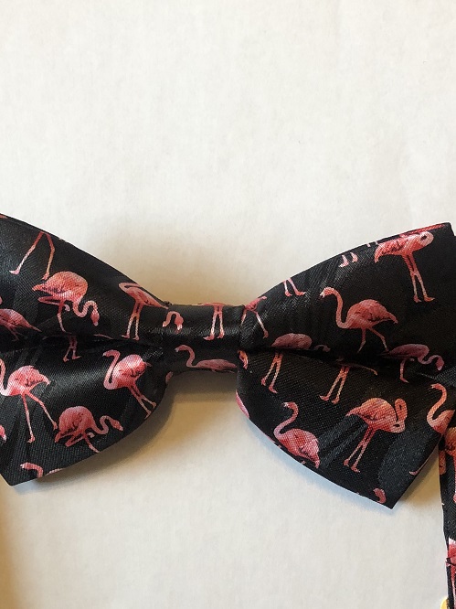 FLAMINGO BOW TIE (BLACK)